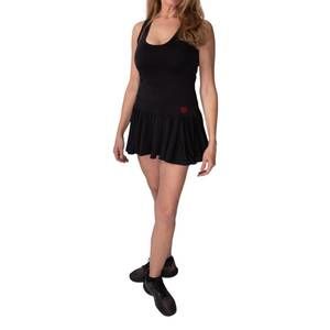 NEW LOVE LOVE TENNIS sandra dee court tennis dress in black